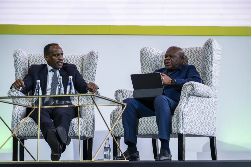 Industry leaders in conversation during a Mining Indaba keynote session