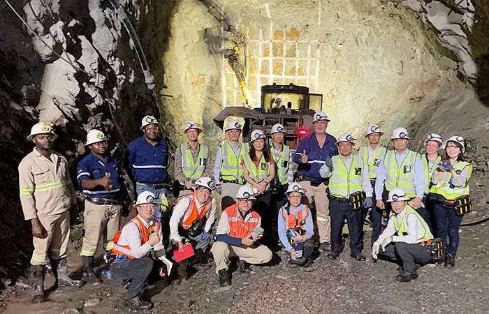 JOGMEC participated in MI24 - Site-visit of Kamoa-Kakula Mine (Inside the Mine)