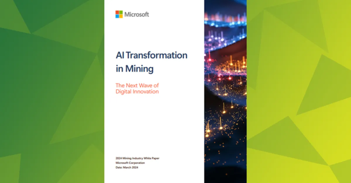 Microsoft AI Transformation In Mining Report Cover