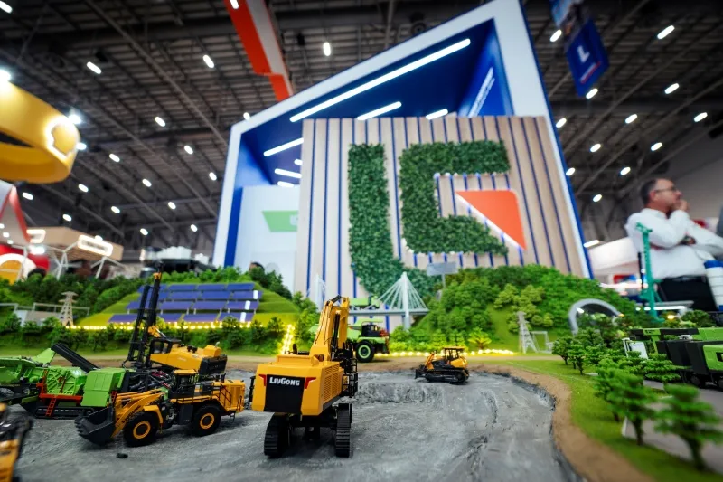 Mining technology showcase on the exhibition floor at Mining Indaba