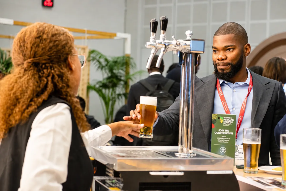 Delegate at the Mining Indaba Pit Stop Networking Area