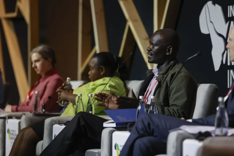 Panelist sharing insights during a Mining Indaba discussion