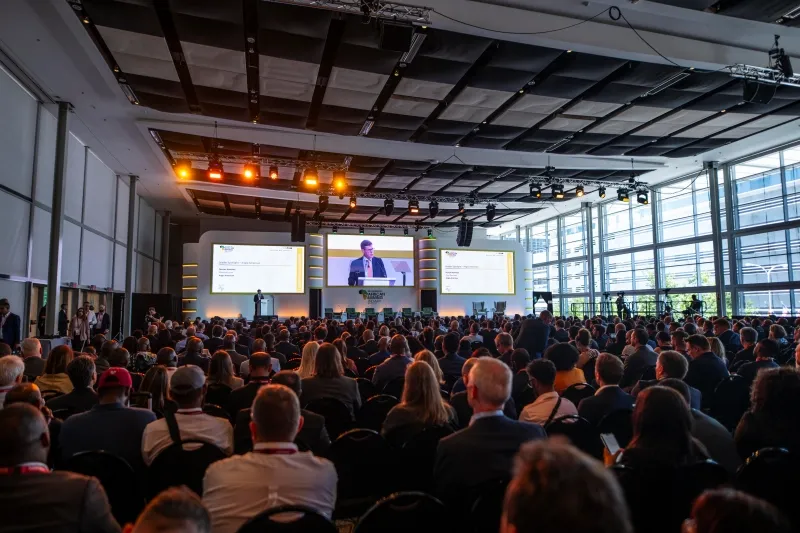 Delegates attend a keynote session at Investing in African Mining Indaba
