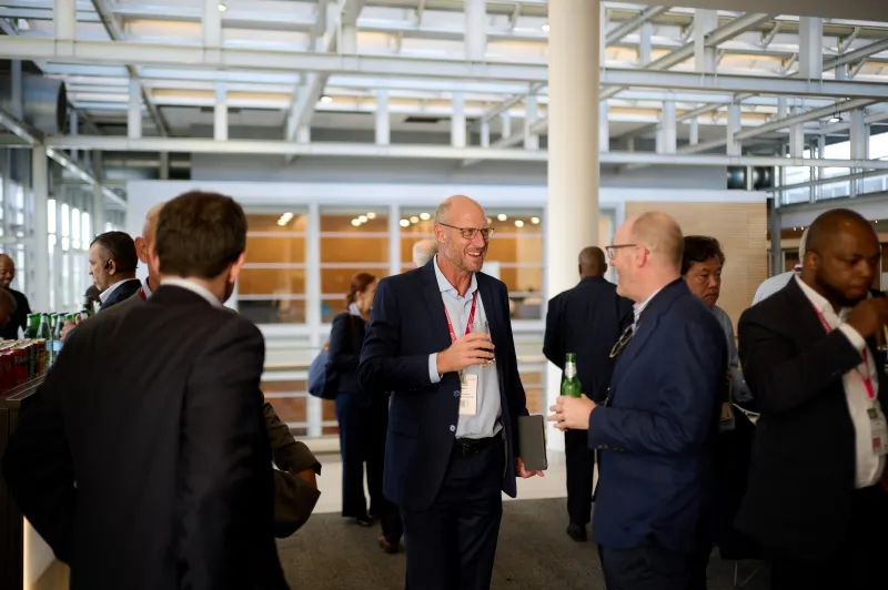 Downstream industry leaders networking at Mining Indaba